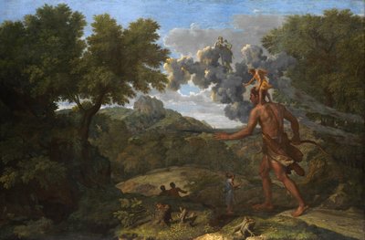 Blinde Orion op zoek naar de opkomende zon, 1658 door Nicolas Poussin